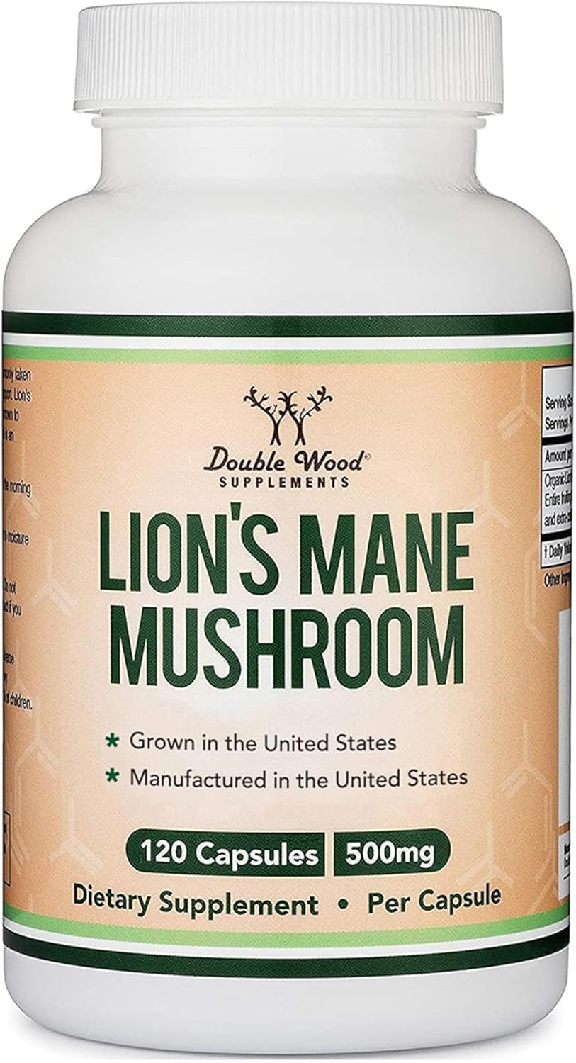 Doublewood Lions Mane Mushroom Supplement - 120 Capsules