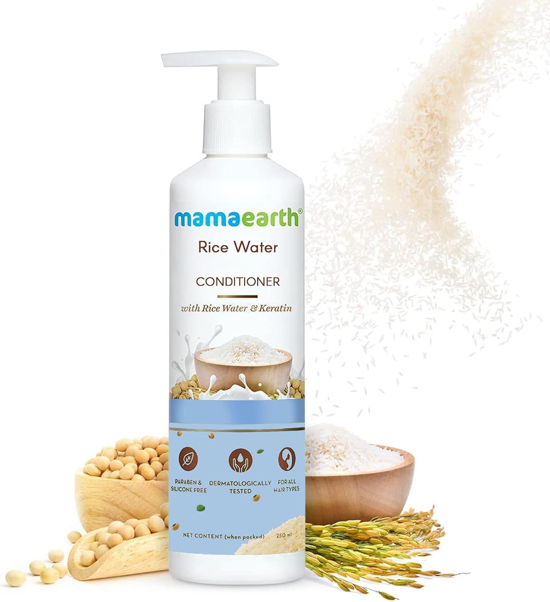 Mamaearth Rice Water Conditioner with Fermented Rice & Keratin - 250ml - Image 2