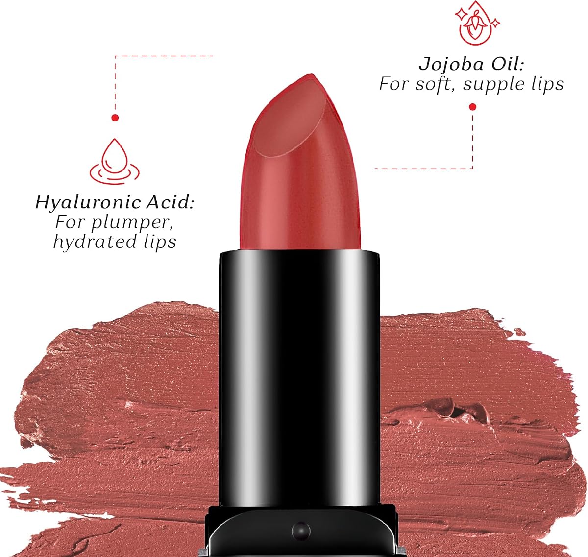 Color Cupid Lipstick - Matte Sunkissed Nude BL06 with Hyaluronic Acid and Jojoba Oil - Image 5