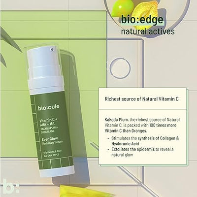 Biocule Ever Glow Radiance Serum - Vitamin C, AHA, HA - 30ml - Image 4