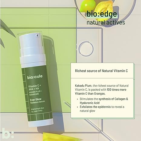 Biocule Ever Glow Radiance Serum - Vitamin C, AHA, HA - 30ml - Image 4