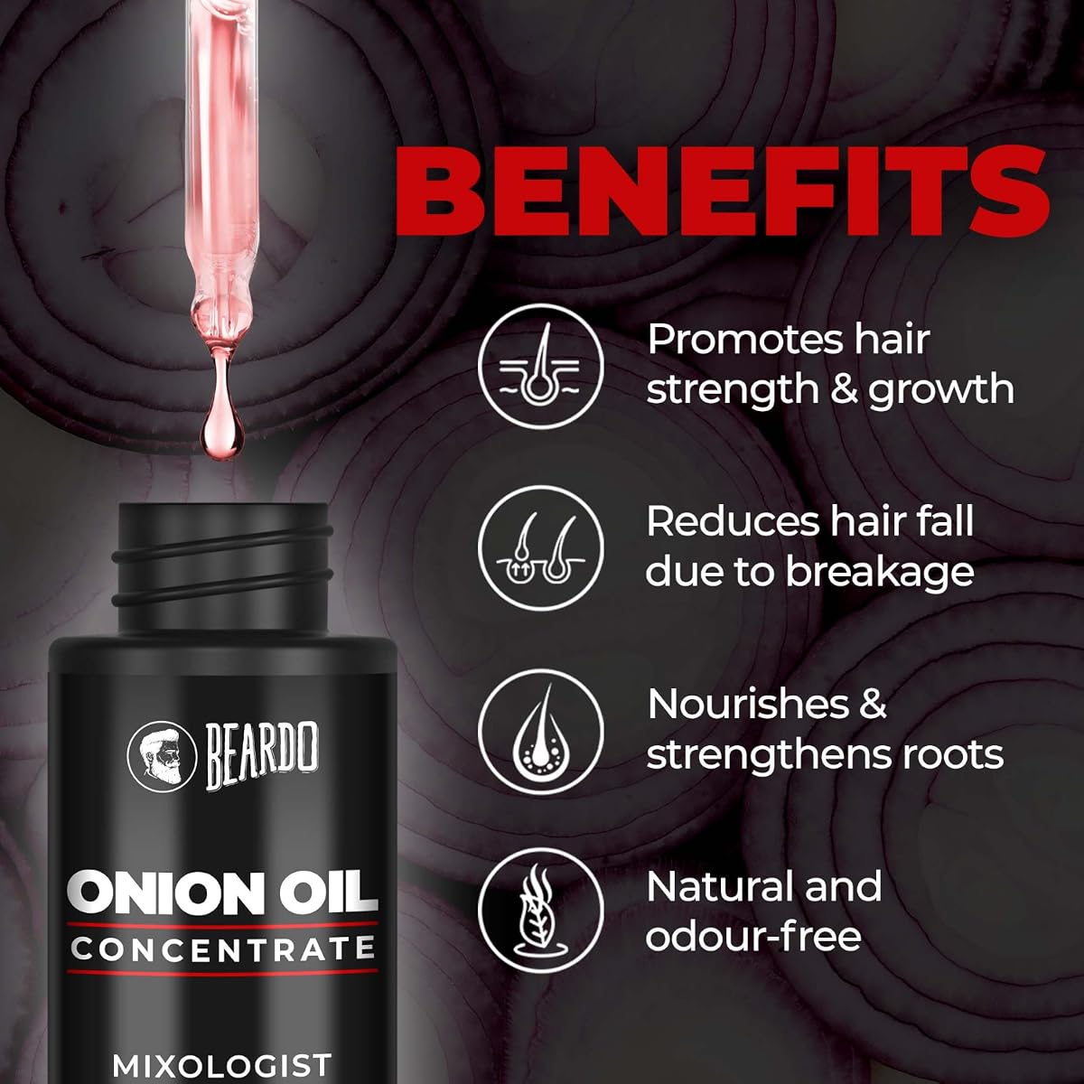 Beardo Onion Oil for Hair Growth - High Sulphur Content - 25ml - Image 3