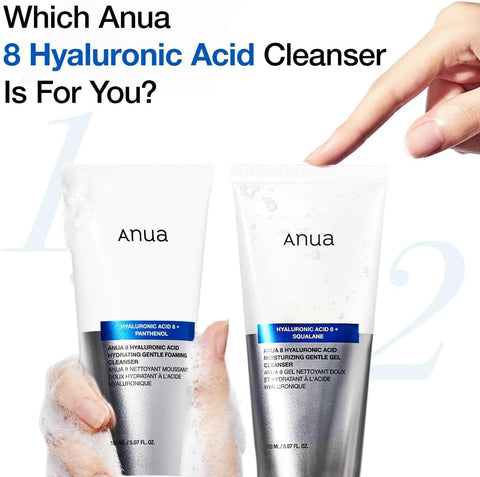 ANUA Moisturizing Gentle Gel Cleanser, for daily hydrating foaming gel face wash, exfoliating with Hyaluronic Acid+Squalane, cleanser for combination skin, Korean Skincare (150ml/5.07fl oz.) - Image 5
