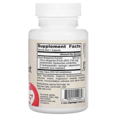 Jarrow Formulas Vegan Citrus Bergamot, Condition Support, 60 Veggie Capsules (500 mg) - Image 3