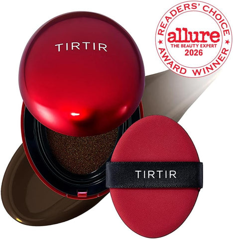 TIRTIR Mask Fit Red Cushion Foundation | Japan's No.1 Choice for Glass skin, Long-Lasting, Lightweight, Buildable Coverage, Semi-Matte (55N Espresso, 18g (Pack of 1)) - Image 2