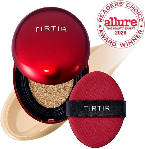 TIRTIR Mask Fit Red Cushion Foundation | Japan's No.1 Choice for Glass skin, Long-Lasting, Lightweight, Buildable Coverage, Semi-Matte (24W Soft Beige, 18g (Pack of 1)) - Image 2
