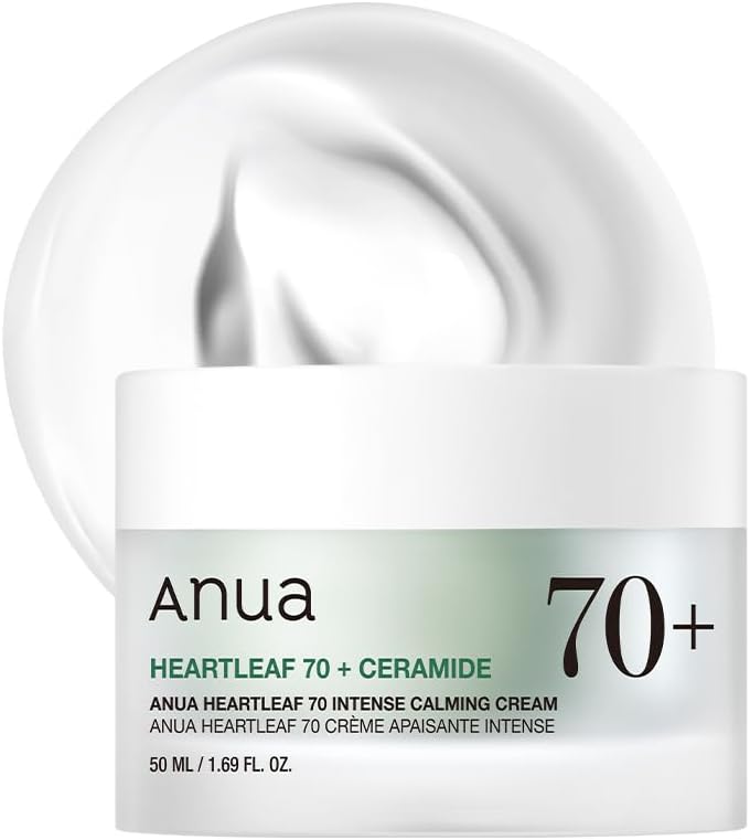 ANUA Heartleaf 70 Intense Calming Cream with Ceramide, Panthenol, Heartleaf extract, Korean Skin care - (50ml /1.69Fl. Oz) (Heartleaf Cream)