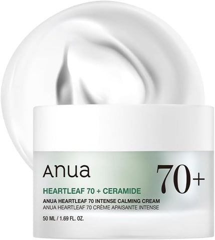 ANUA Heartleaf 70 Intense Calming Cream with Ceramide, Panthenol, Heartleaf extract, Korean Skin care - (50ml /1.69Fl. Oz) (Heartleaf Cream)