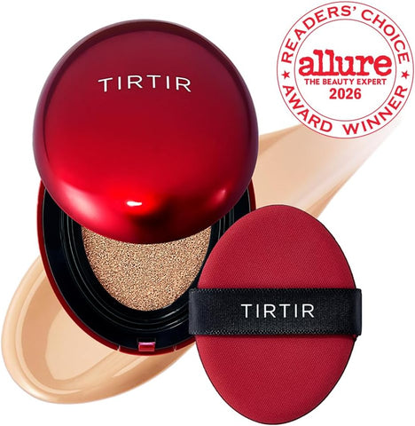 TIRTIR Mask Fit Red Cushion Foundation | Japan's No.1 Choice for Glass skin, Long-Lasting, Lightweight, Buildable Coverage, Semi-Matte (22N Shell Beige, 18g (Pack of 1)) - Image 2