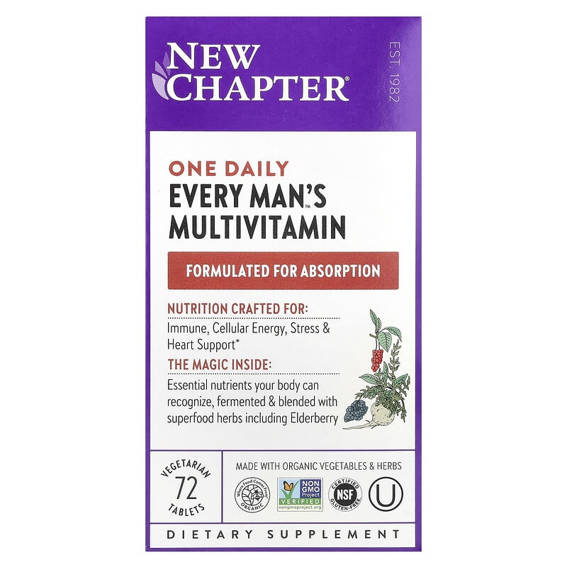 New Chapter Every Woman's one daily MULTIVITAMINS with Nutrients for Immune, Heart, Digestive & Energy Support 72 Vegetarian Tablets (Dietary Supplement) (Red)