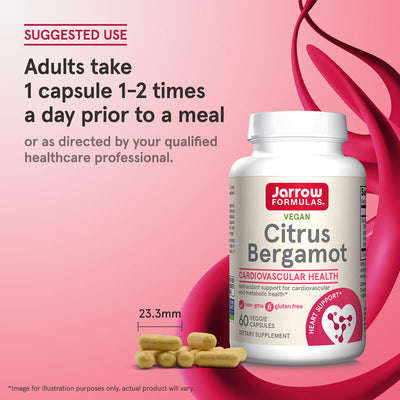 Jarrow Formulas Vegan Citrus Bergamot, Condition Support, 60 Veggie Capsules (500 mg) - Image 7