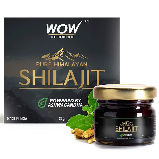 Wow Life Science Pure Himalayan Shilajit Resin | Powered By Ashwagandha 20 G