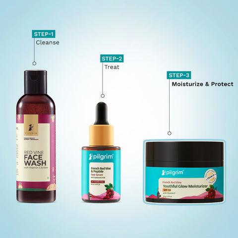 Pilgrim Red Vine Youthful Glow Moisturizer with Vitamin C & SPF 30