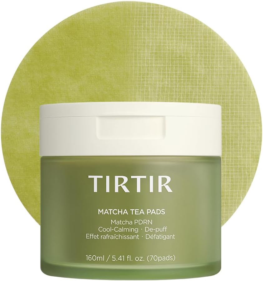TIRTIR Matcha PDRN Toner Pad | Double-Sided Pad for Refine and Hydration, 10,000ppm Vegan PDRN & 2% Niacinamide, Instant Redness Relief, Daily Calm Soothing Exfoliator, 70 Pads (Pack of 1)