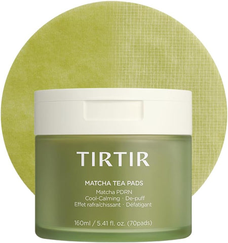 TIRTIR Matcha PDRN Toner Pad | Double-Sided Pad for Refine and Hydration, 10,000ppm Vegan PDRN & 2% Niacinamide, Instant Redness Relief, Daily Calm Soothing Exfoliator, 70 Pads (Pack of 1)