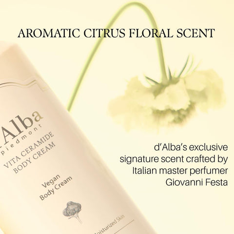 d'Alba Vita Ceramide Body Cream Vegan Brightening Body Moisturizer with Vitamin C & Ceramide, Daily Moisture & Nourishing Care for All Seasons, Radiant Skin & Aromatic Citrus Floral Scent 270ml - Image 7