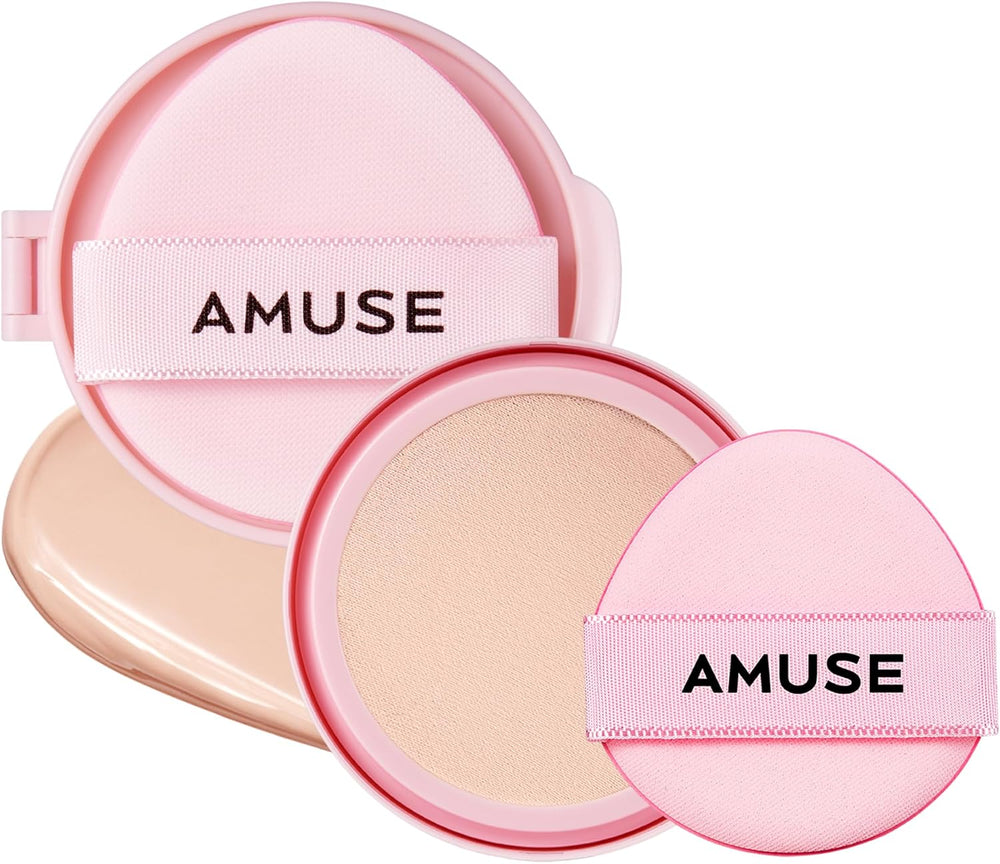 AMUSE SEOUL Dew Power Vegan Cushion Foundation Refill (01 PURE REFILL) - Semi Glow, Full Coverage, Dewy Finish, Long Lasting, Lightweight, Smooth Radiant Skin, Vegan, Korean Beauty Makeup