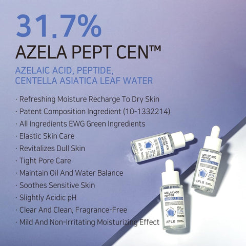 APLB Azelaic Acid Peptide Ampoule Serum | AZELA PEPT CEN™ 31.7% 1.35 FL.OZ/Korean Skincare, Acne care, Improve skin elasticity, Sensitive skin, Revitalize for gentle and improve skin texture - Image 3