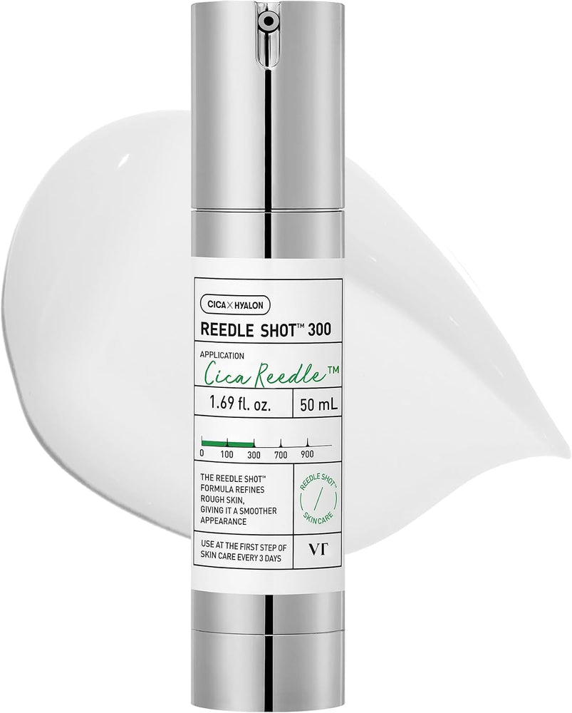 VT COSMETICS CICA Reedle Shot 300 | Advanced Night Exosome, Microneedling Serum, Centella Asiatica, Hyaluronic Acid, Propolis, Soft Skin, Regeneration, Glass Skin, Korean Skincare Booster (50ml)