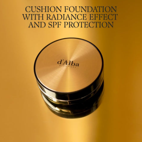 d'Alba Glow Fit Serum Cover Cushion Foundation Infused with 61% Hydrating Essence for Glow Finish and Smooth Coverage of Pores & Texture, Lightweight, melt-free all-day wear 15g (23 medium color) - Image 2