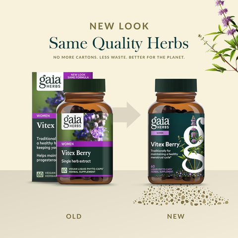 Gaia Herbs Vitex Berry Womens Health Support 60 Caps