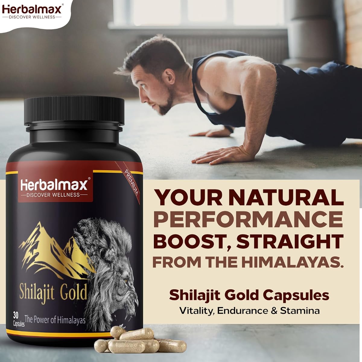 Herbal Max Shilajit Gold Capsules - Ayurvedic Herbal Blend, 30 Capsules - Image 4