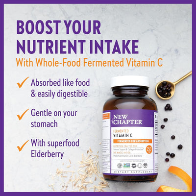 New Chapter Fermented Activated Vitamin C Capsules - 30 Pack - Image 2