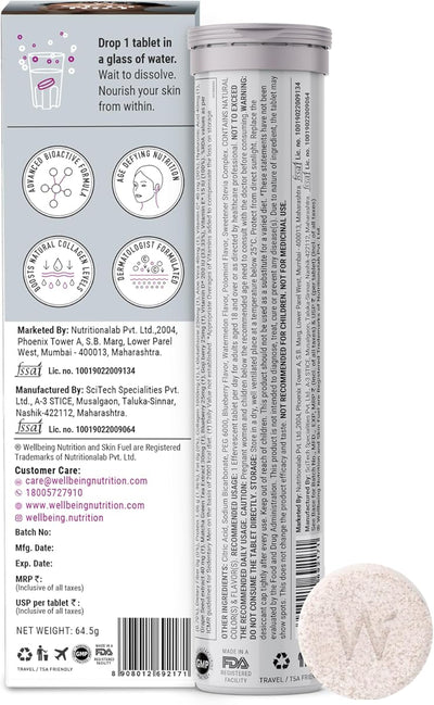 Wellbeing Nutrition Fuel Skin Collagen Builder with Glutathione & Hyaluronic Acid - 30 Servings - Image 6