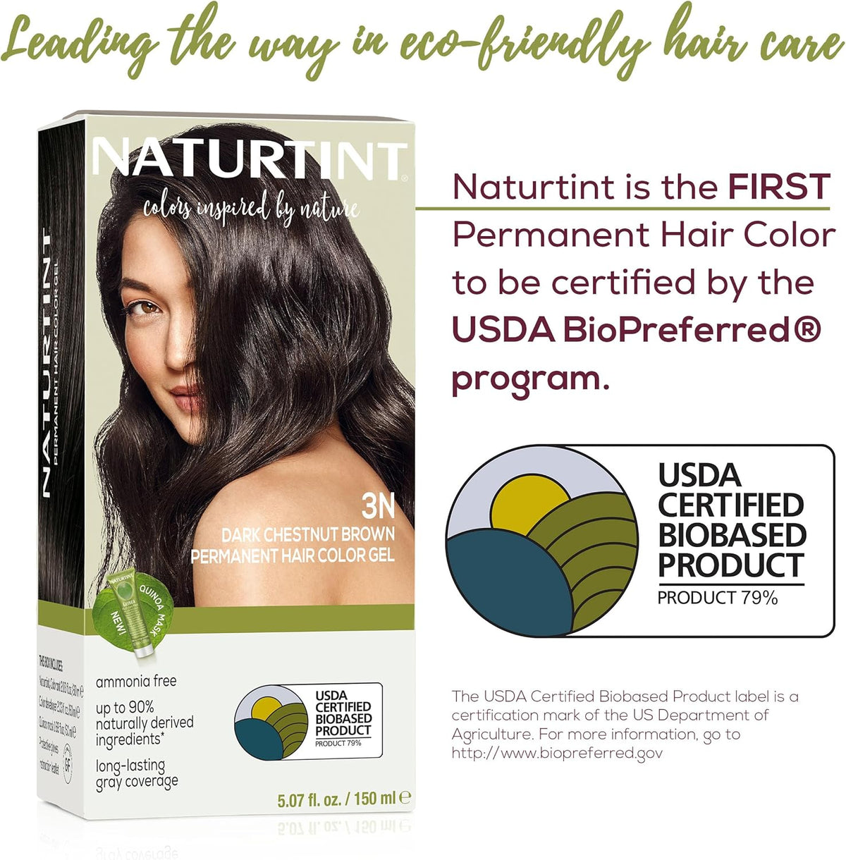 Naturtint 3N Dark Chestnut Brown Hair Colour - 165ml - Image 3