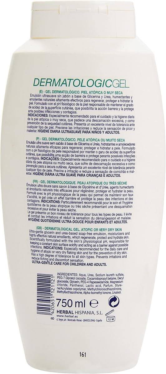 PharmaLine Atopic Dermatologic Shower Gel with Omega 3 & 6, 750ML - Image 2
