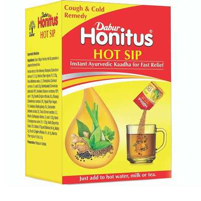 Dabur Honitus Hot Sip Cough and Cold Remedy - 10 Sachets