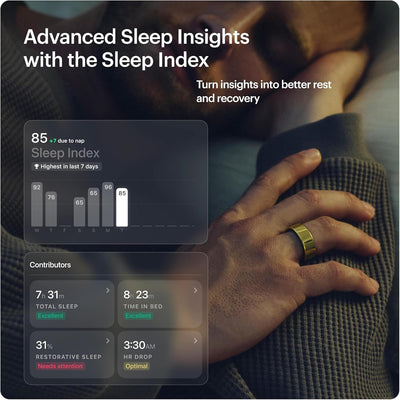 Ultrahuman Air Gold Ring - Smart Health Tracker, Size 12 - Image 5
