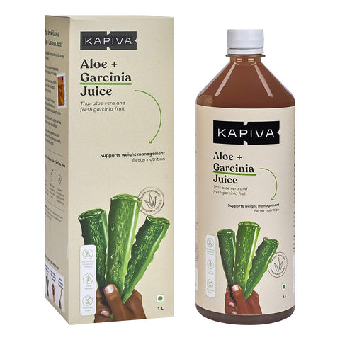 Kapiva Aloe Vera + Garcinia Juice | Garcinia Cambogia for Weight Management and Detox | No Added Sugar (1L)