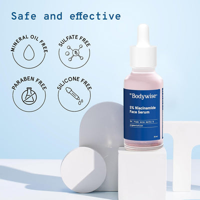 Be Bodywise Niacinamide 5% Face Serum with Hyaluronic Acid & Alpha Arbutin, 30ml - Image 6