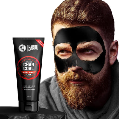 Beardo Charcoal 4-in-1 Gift Set - Face Wash, Peel-Off Mask, Scrub & Soap - Pack of 4 - Image 7