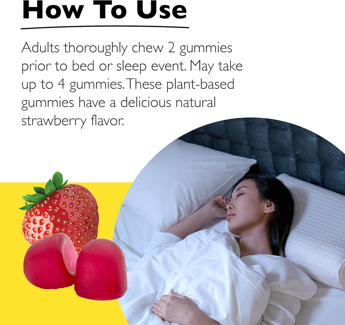 Rescue Plus Sleep Gummies - Strawberry Flavour, 60 Count - Image 4