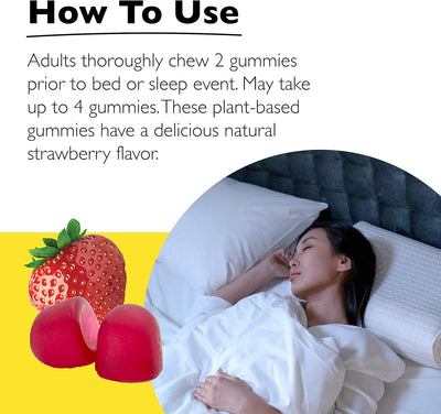 Rescue Plus Sleep Gummies - Strawberry Flavour, 60 Count - Image 4