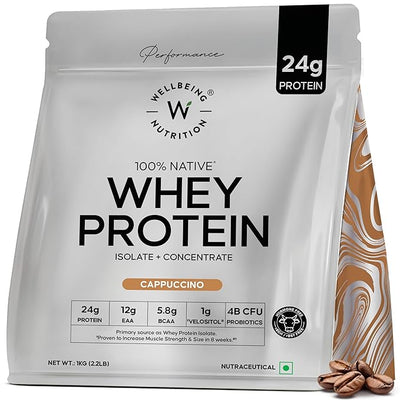 Wellbeing Nutrition Whey Protein Blend Swiss Cappuccino - 1kg