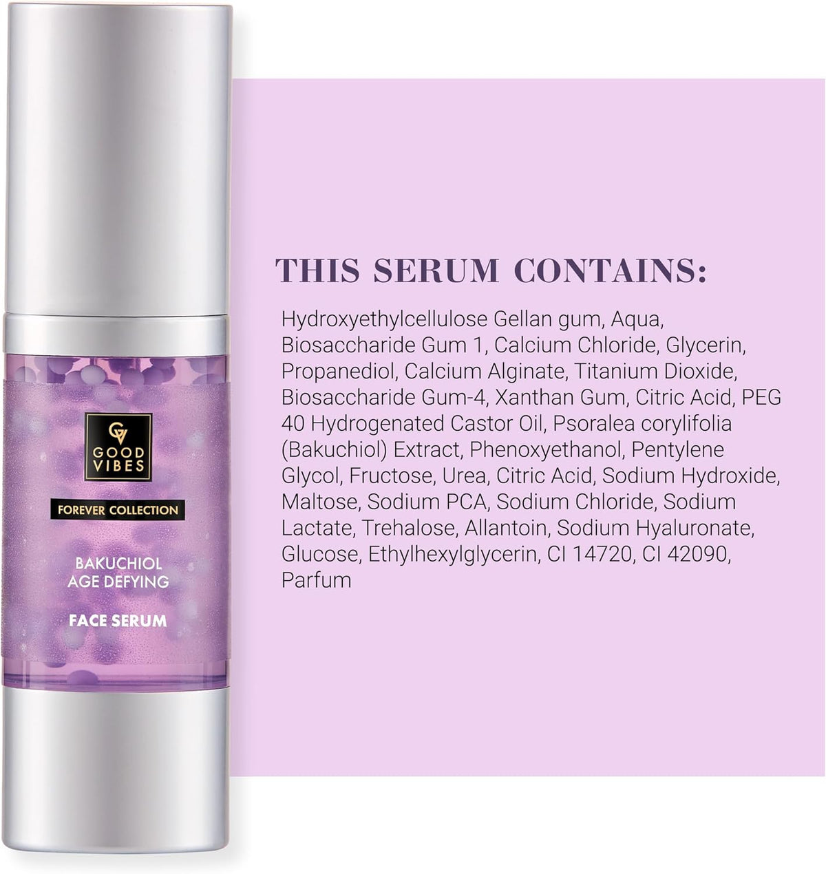 Good Vibes Bakuchiol Age Defying Face Serum, 30ml - Image 7