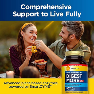 RenewLife Adult Digestmore Ultra Enzyme Supplement - Vegetarian Capsules, 90 Count - Image 6