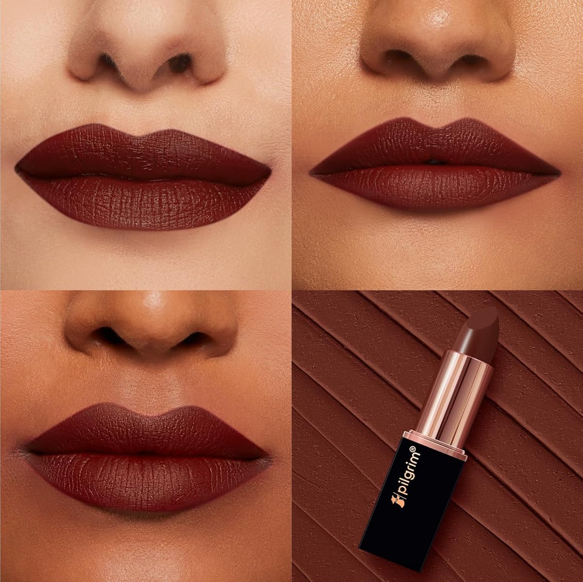 Pilgrim Matte Me Up Bullet Lipstick with SPF 30 - Cinnamon Lust 4.2g - Image 2
