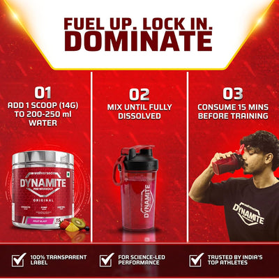 Wellcore Dynamite Pre-Workout Powder with Citrulline Complex - 210g - Image 6