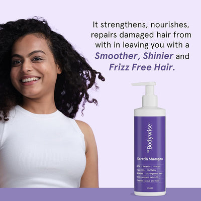 Be Bodywise Keratin Shampoo - Paraben & Sulphate Free, 250ml - Image 5