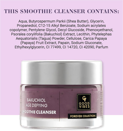 Good Vibes Bakuchiol Age Defying Smoothie Face Cleanser - 45g - Image 7