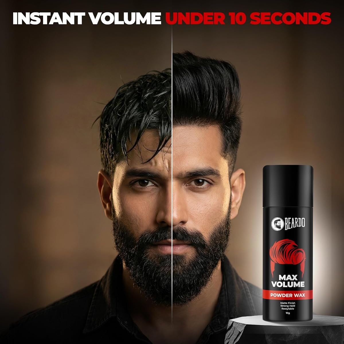 Beardo Max Volume Powder Wax for Hair Styling - 10g - Image 2
