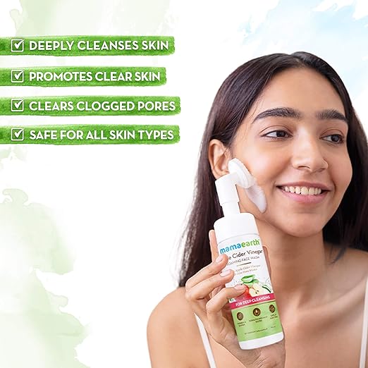 Mamaearth Apple Cider Vinegar Foaming Face Wash - 150 ml - Image 2