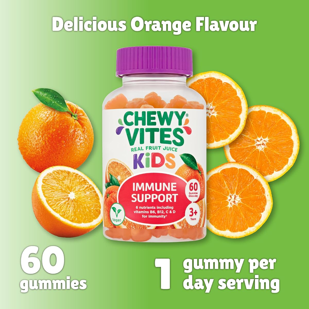 Chewy Vites Kids Immune Support Gummies - Vegan, No Nasties - 60 Count - Image 2