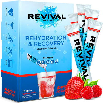REVIVAL Functional Drinks & Hydration - Summer Fruits 12 Serving Pack