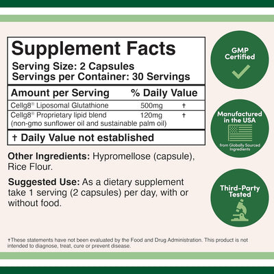 Doublewood Liposomal Glutathione Capsules - 60 Count - Image 2