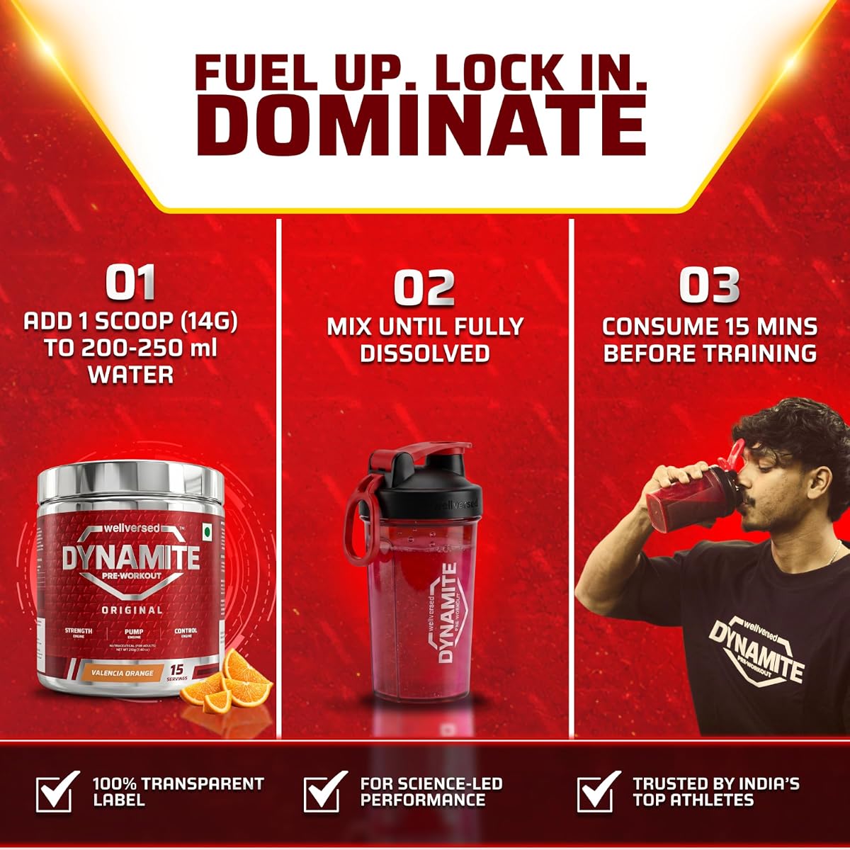 Wellversed Dynamite Original Pre-Workout - Citrulline Complex, 210g - Valencia Orange - Image 6